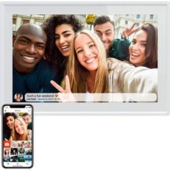 DENVER FRAMEO PFF-1021WHITE Digital Picture Frame 10.1" - Elegant White Design for Stunning Memories!